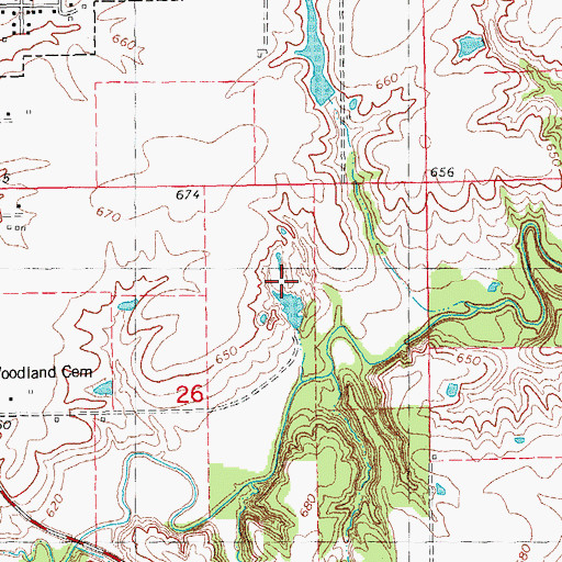 Topographic Map of Three Counties Mine, IL