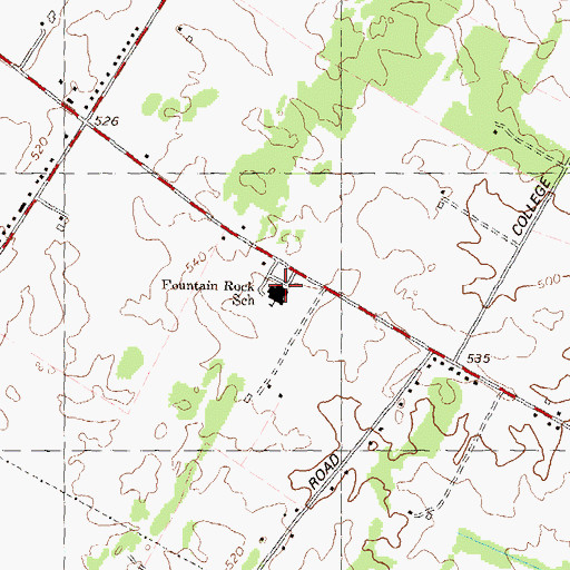 Topographic Map of Fountain Rock Elementary School, MD