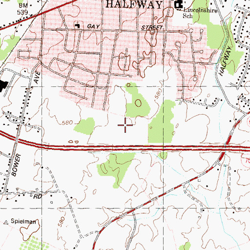Topographic Map of Marty Snook County Park, MD