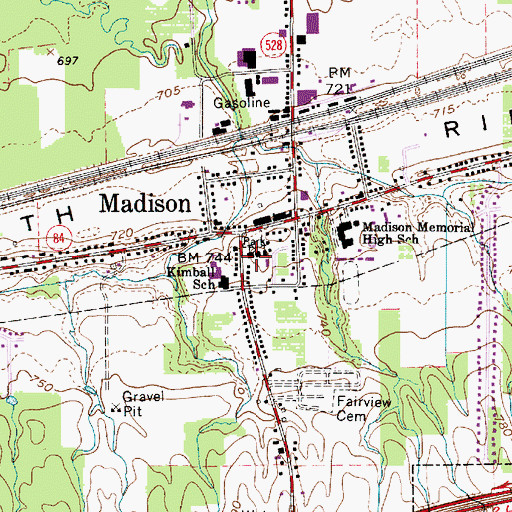 Topographic Map of Madison Park United Methodist Church, OH