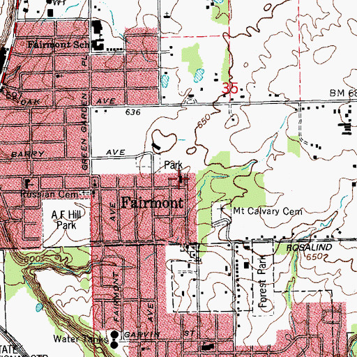 Topographic Map of Bethlehem Apostolic Church, IL