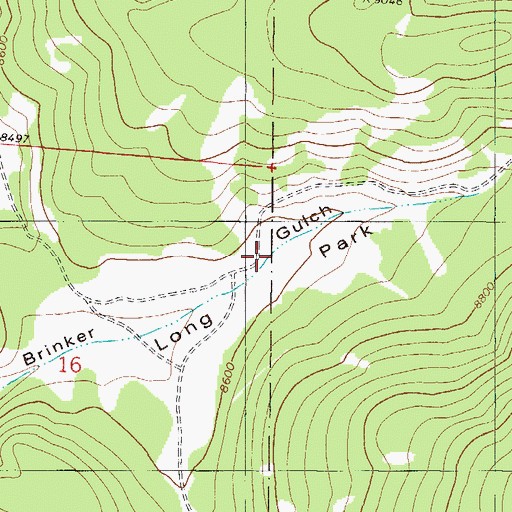 Topographic Map of Long Park, CO