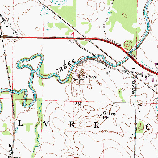 Topographic Map of Dwyer Quarry, IL