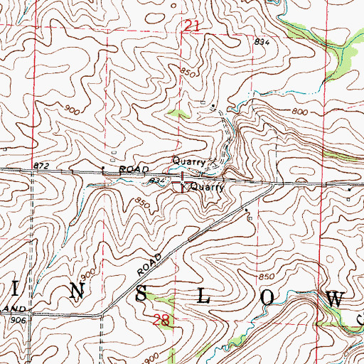 Topographic Map of Fritsch Quarry, IL