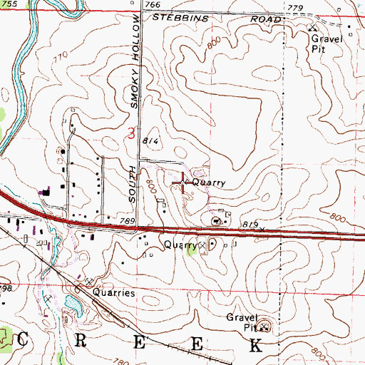 Topographic Map of Neiman Quarry, IL