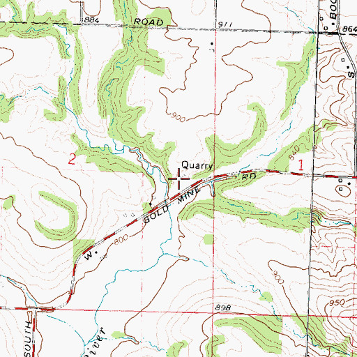 Topographic Map of Offenheiser Quarry, IL