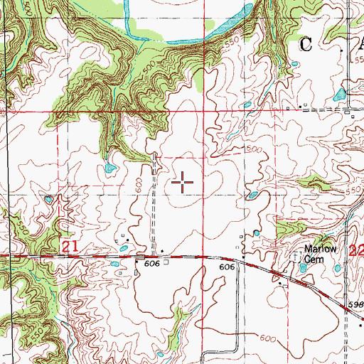 Topographic Map of Pit 1 Cedar Creek Mine, IL