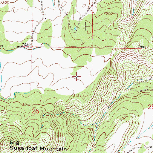 Topographic Map of Alkali Creek, CO