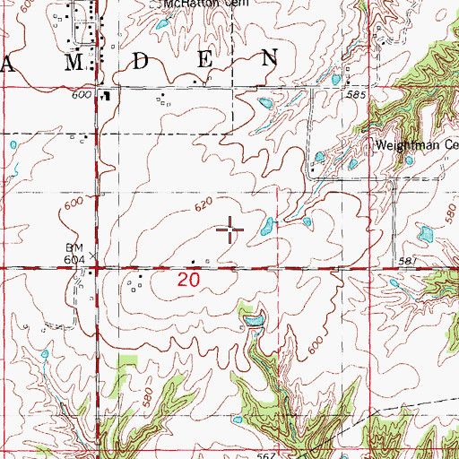 Topographic Map of Pit 2 Cedar Creek Mine, IL
