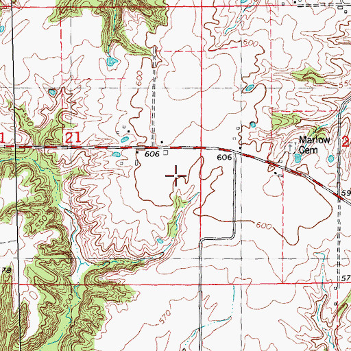 Topographic Map of Pit 5 Cedar Creek Mine, IL
