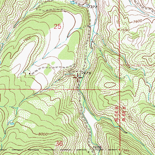 Topographic Map of Crystal Creek, CO