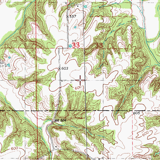 Topographic Map of Pit 13 Cedar Creek Mine, IL