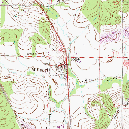 Topographic Map of Millport Post Office (historical), OH
