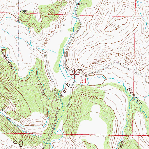 Topographic Map of Indian Run Campground, CO