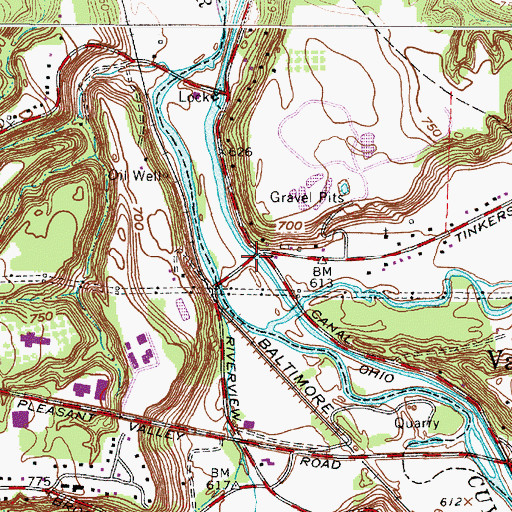 Topographic Map of South Park Post Office (historical), OH