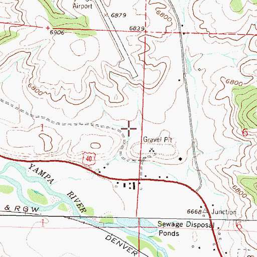 Topographic Map of Routt County Maintenance Shop, CO