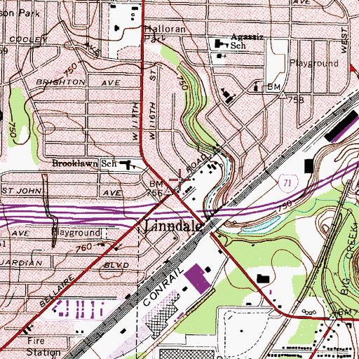 Topographic Map of Gresham Post Office (historical), OH