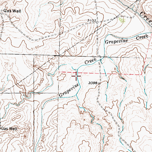Topographic Map of Spring Creek, TX