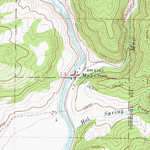 Topographic Map of Mad Creek, CO