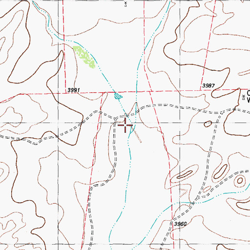 Topographic Map of Beakley Draw, TX