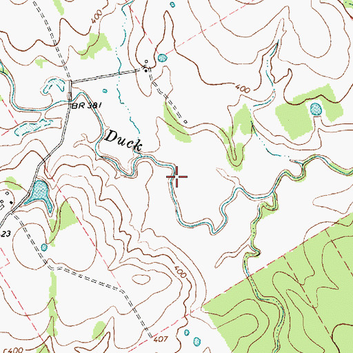 Topographic Map of Twin Oak Reservoir, TX