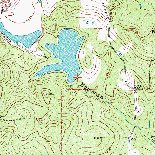 Topographic Map of Foreman Lake, TX