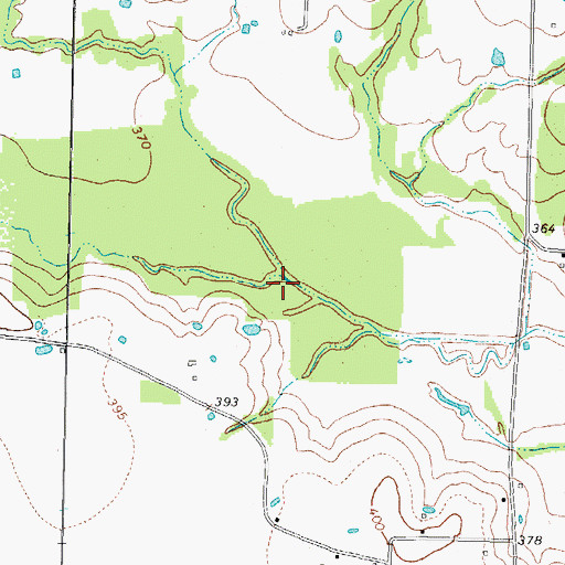 Topographic Map of West Brushy Creek, TX
