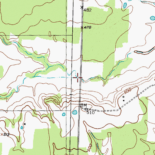 Topographic Map of Fought Creek, TX