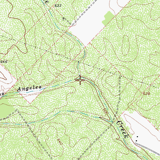 Topographic Map of Arroyo de los Angles, TX