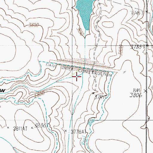 Topographic Map of Mickey Draw, TX