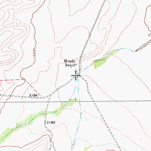 Topographic Map of Harwell Draw, TX