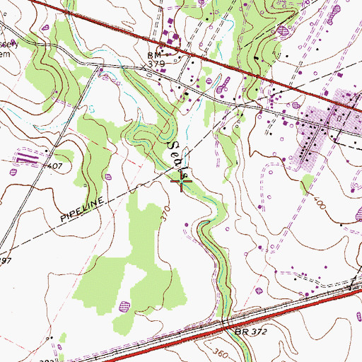 Topographic Map of Rocky Creek, TX