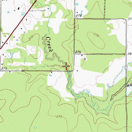 Topographic Map of Schyler Creek, TX