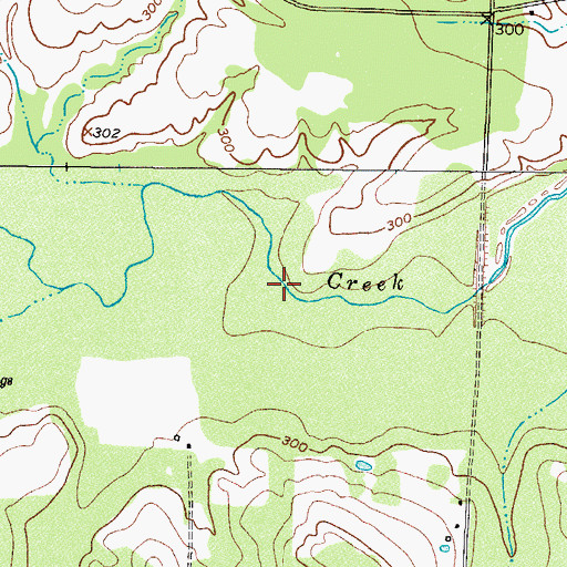 Topographic Map of Rain Creek, TX
