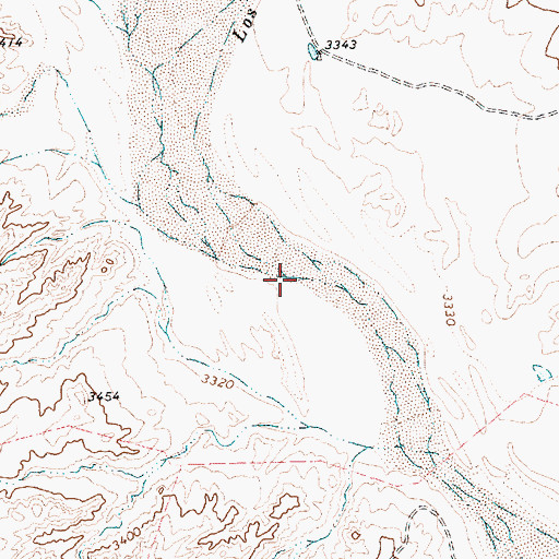 Topographic Map of Los Redos Creek, TX