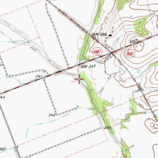 Topographic Map of Red Slough, TX
