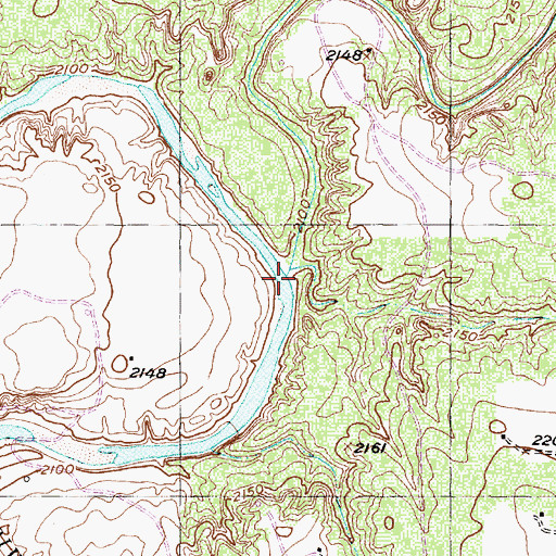 Topographic Map of Deep Creek, TX