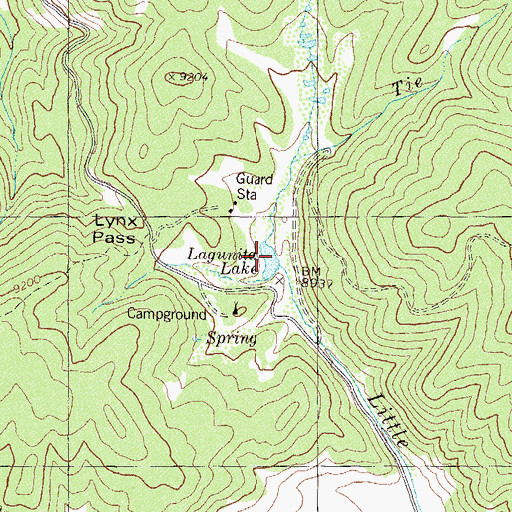 Topographic Map of Lagunita Lake, CO
