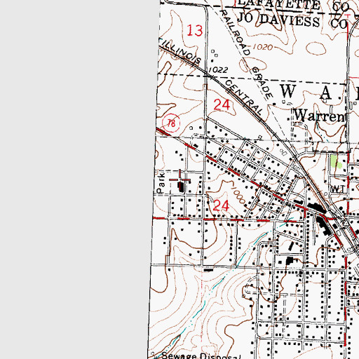 Topographic Map of Saint Pauls Lutheran Church, IL