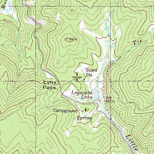 Topographic Map of Lynx Pass Forest Service Station, CO