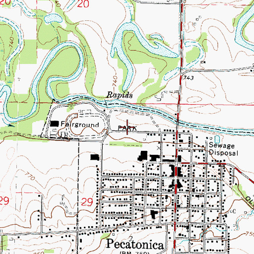 Topographic Map of Sumner Park, IL