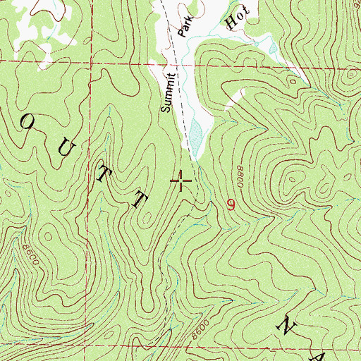 Topographic Map of Elk Park Trail, CO