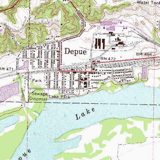 Topographic Map of First Congregational Church, IL