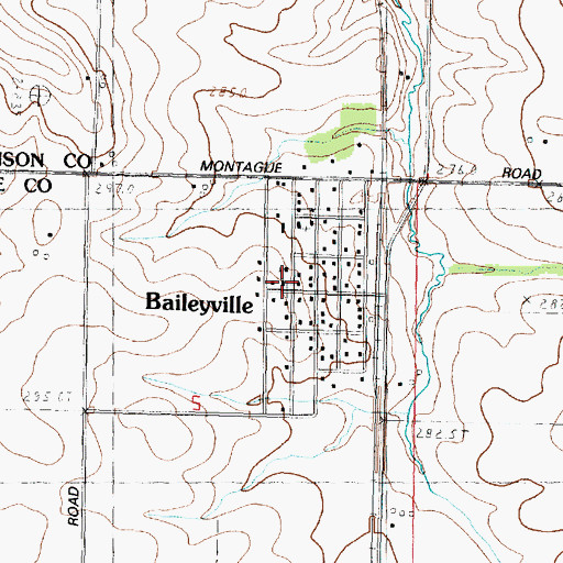 Topographic Map of Baileyville Reformed Church, IL