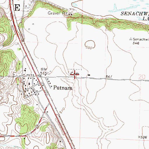 Topographic Map of Putnam Cemetery, IL