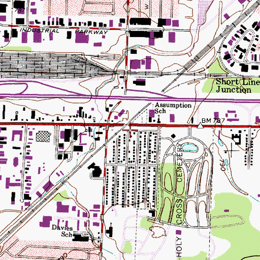 Topographic Map of McKinley Post Office (historical), OH