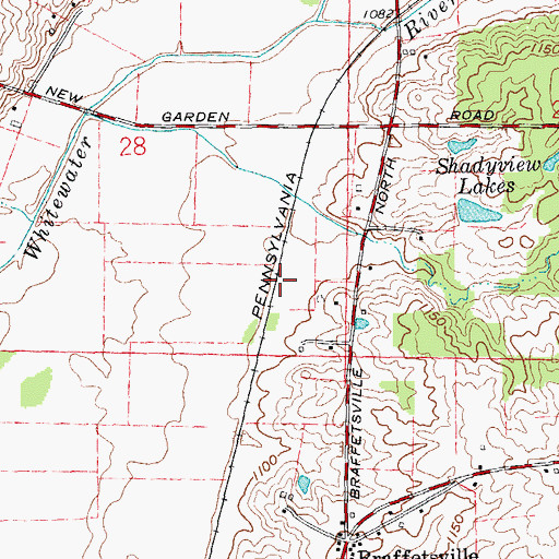 Topographic Map of Wiley Post Office (historical), OH