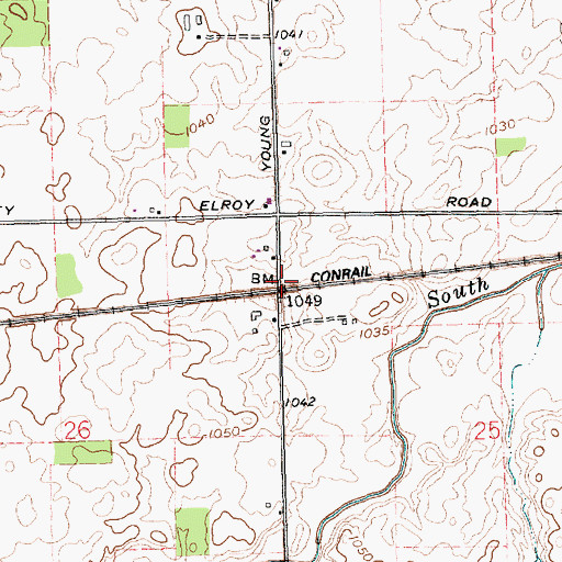 Topographic Map of Hetslerville Post Office (historical), OH