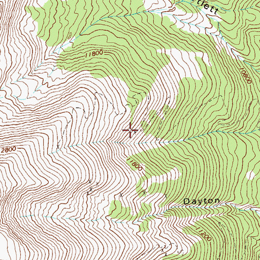 Topographic Map of Bartlett Mine, CO