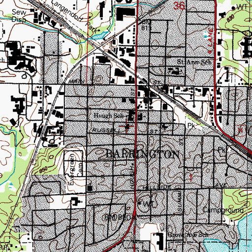Topographic Map of Salem United Methodist Church, IL